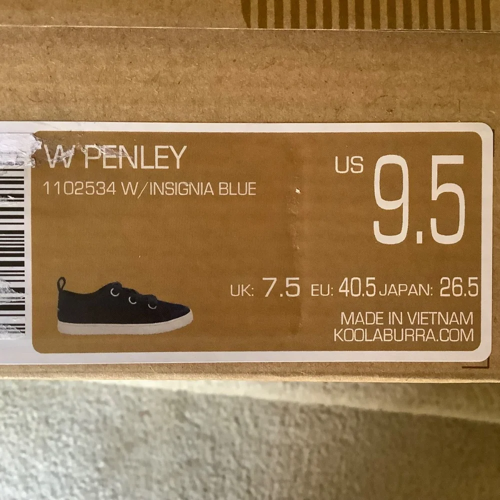 Koolaburra Suede and Canvas Sneakers - Penley Blue SZ 9.5